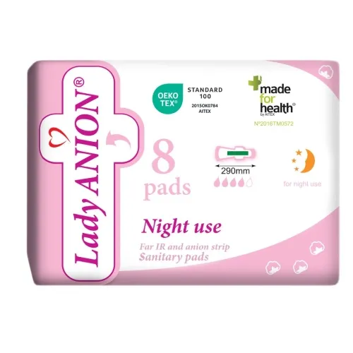 Naktiniai paketai Lady ANION Night Use su anijonine juostele, N8