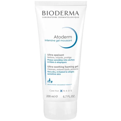 BIODERMA gelinis prausiklis ATODERM INTENSIVE GEL MOUSSANT, 200ml