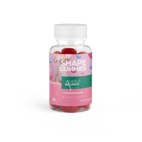 ACORUS BALANCE guminukai SHAPE GUMMIES + GLIUKOMANANAS,  5g x N36