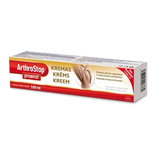 ARTHROSTOP PROENZI kremas sąnariams su gliukozaminu, 100 ml -  
