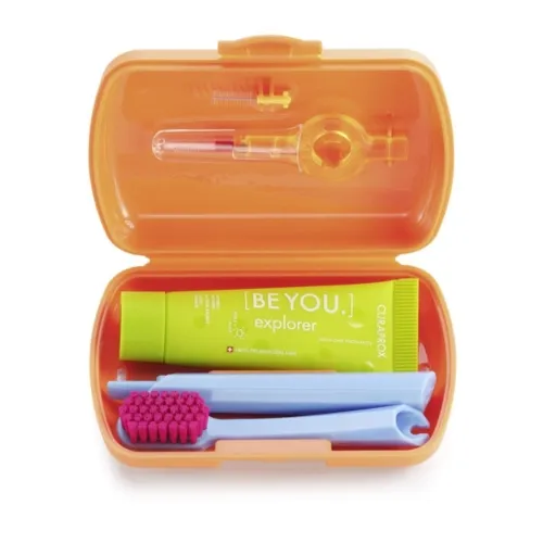 CURAPROX kelioninis rinkinys TRAVEL SET, oranžinis, N1