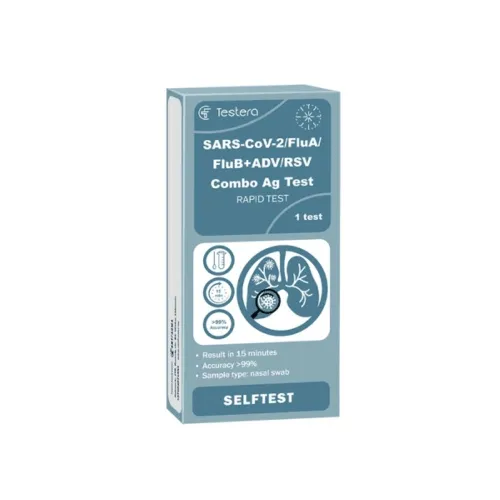 Product image of TESTERA SARS-CoV-2, gripo A ir B, ADV ir RSV antigenų testas
