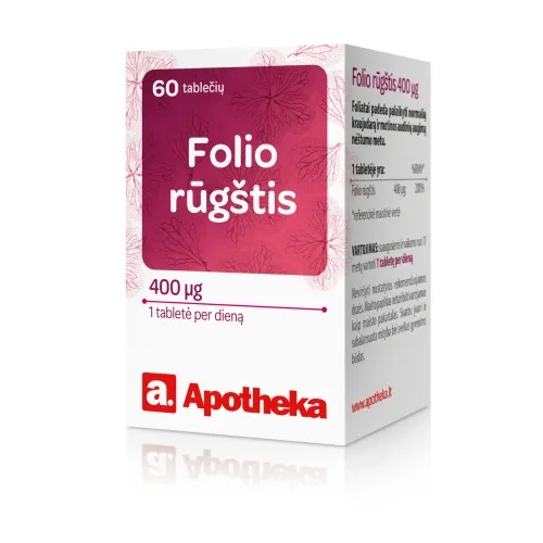 APOTHEKA Folio rūgštis 400µg, N60 -  