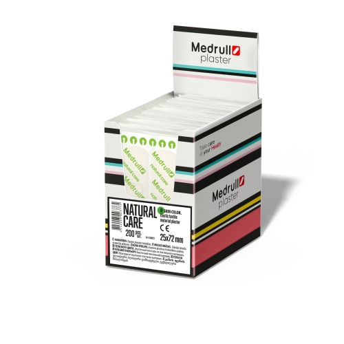 MEDRULL pleistrai NATURAL CARE, 2,5 cm x 7,2 cm, 200 vnt.