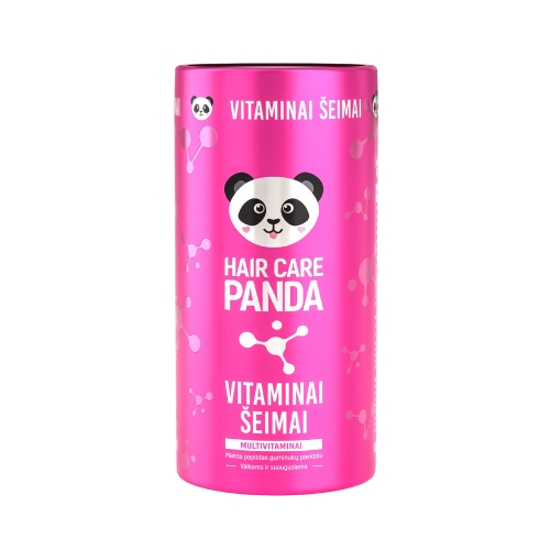 Product image of HAIR CARE PANDA Maisto papildas Vitaminai šeimai, 60 guminukų