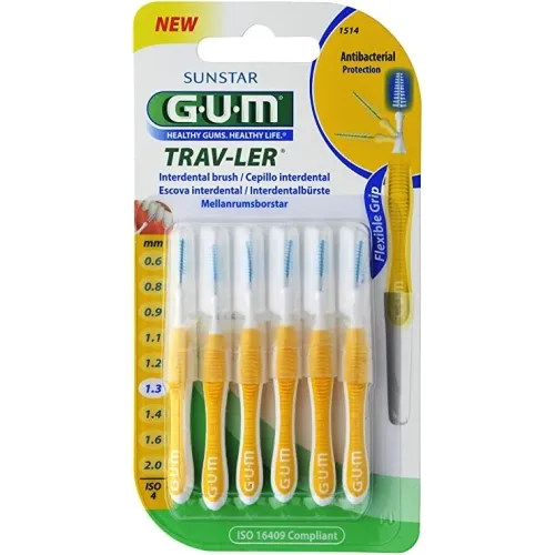 G.U.M. tarpdančių šepetėliai 1.3mm TRAV-LER [1514], N6 -  