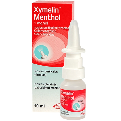 Product image of Xymelin Menthol 1mg/ml nosies puršk.10ml