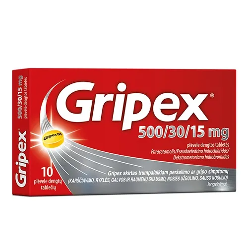 Gripex 500mg/30mg/15mg tab. N10