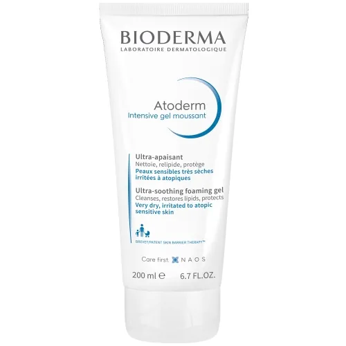 BIODERMA gelinis prausiklis ATODERM INTENSIVE GEL MOUSSANT, 200ml -  