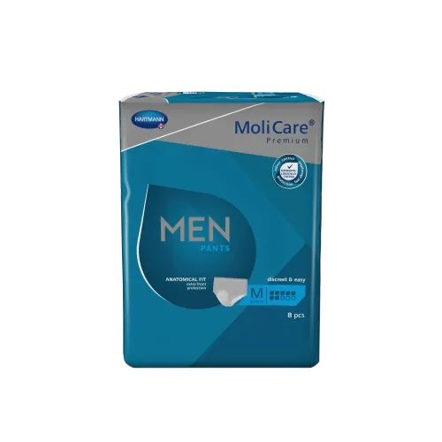 MOLICARE MEN PANTS,  sauskelnės-kelnaitės vyrams 7 lašai, M, 8 vnt. -  