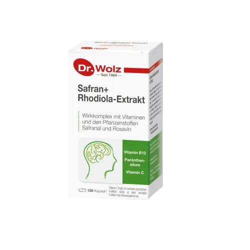 Dr. Wolz Safran + Rhodiola Extrakt kapsulės N120