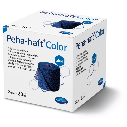 HARTMANN tvarstis PEHA-HAFT COLOR, 8cm x 20m, mėlynas, N1