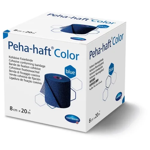 HARTMANN tvarstis PEHA-HAFT COLOR, 8cm x 20m, mėlynas, N1