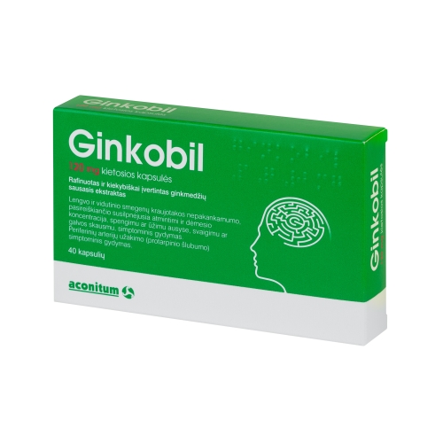 Product image of Ginkobil 120mg caps. N40