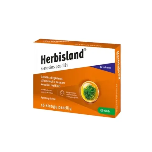 Product image of HERBISLAND kietosios pastilės, N16