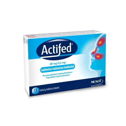 Actifed 60mg/2,5 tab. N12