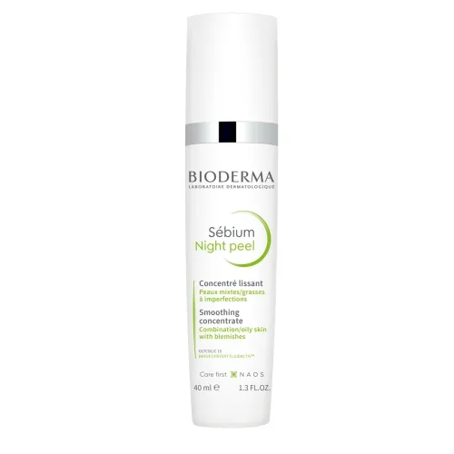 BIODERMA koncentratas riebiai ir mišriai odai SEBIUM NIGHT PEEL, 40ml -  
