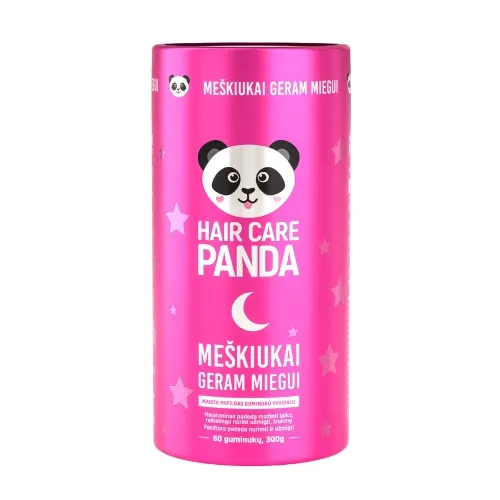 HAIR CARE PANDA Maisto papildas meškiukai GERAM MIEGUI, N60