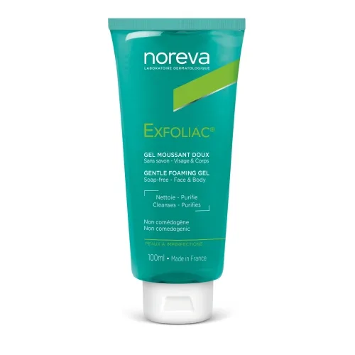 NOREVA švelnus putojantis prausimosi gelis EXFOLIAC, 100ml