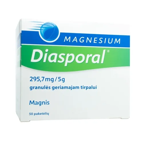 Magnesium Diasporal 295.7mg/5g granulės geriamam tirpalui N50