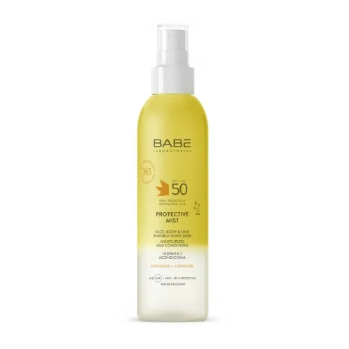 BABÉ SUN dvifazė dulksna veidui, kūnui, plaukams SPF50, 150ml