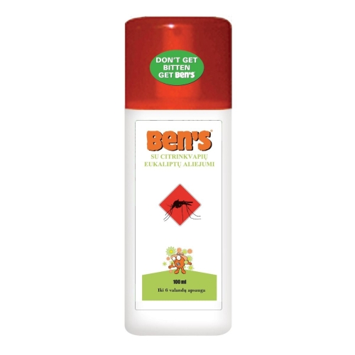 BEN'S repelentas su citrinkvapių eukaliptų aliejumi, 100ml