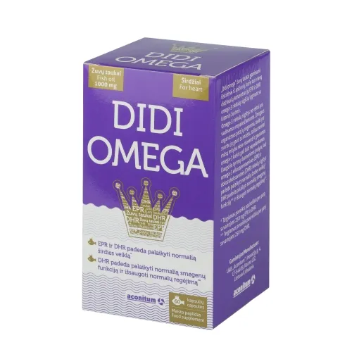 Product image of ACONITUM žuvų taukai DIDI OMEGA, 60 kapsulių
