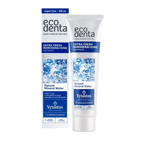 ECODENTA dantų pasta su Vytautas mineraliniu vandeniu, 100ml
