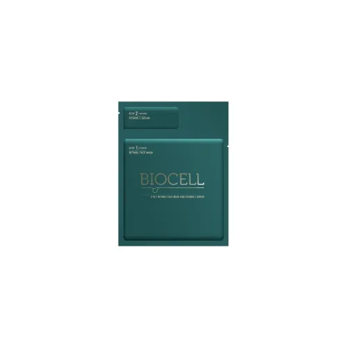Product image of BIOCELL 2 in 1 retinolio veido kaukė ir vitamino C serumas, N1