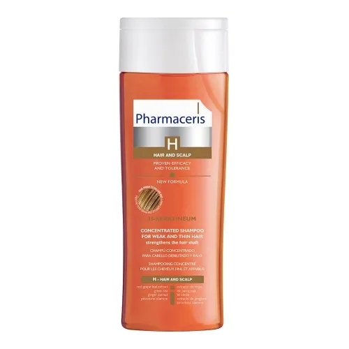 PHARMACERIS H, KERATINEUM  šampūnas nusilpusiems plaukams, 250ml