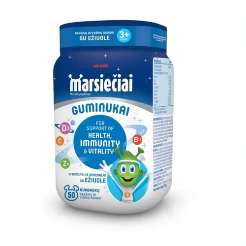 MARSIEČIAI SU EŽIUOLE vaikų imunitetui, 50 guminukų