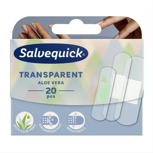 SALVEQUICK Transparent Aloe Vera pleistrai, N20 -  