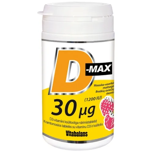 VITABALANS D-MAX 30mcg, 90 tablečių -  