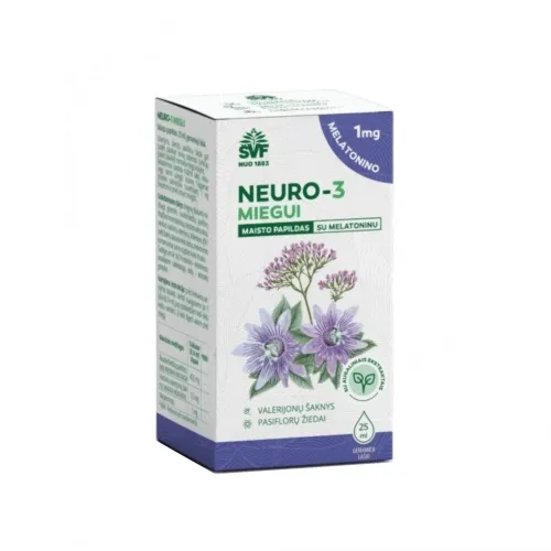 DOVANA. ŠVF/AC Neuro-3 miegui su melatoninu geriamieji lašai, 25ml -  2