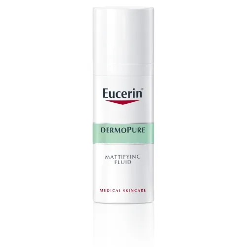 EUCERIN matinis fluidas į aknę linkusiai odai DERMOPURE, 50ml