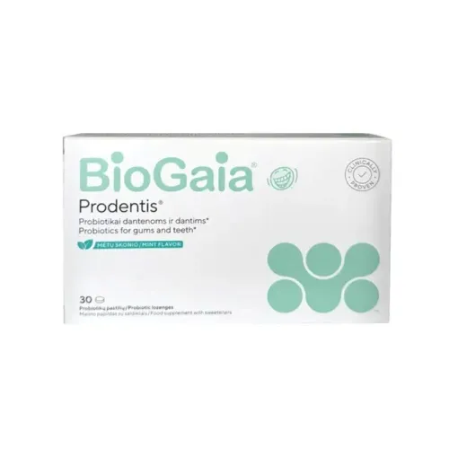 Product image of BIOGAIA čiulpiamosios pastilės PRODENTIS, N30