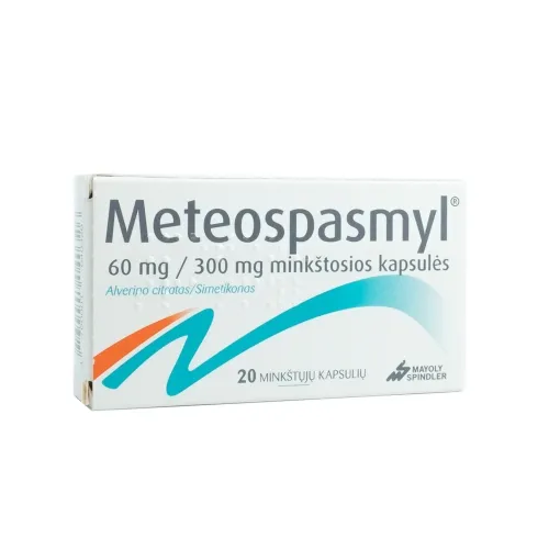 Product image of Meteospasmyl 60mg/300mg minkštosios kapsulės N20