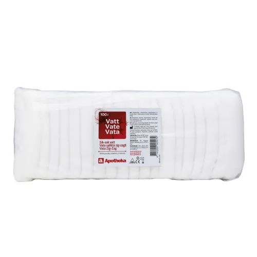 APOTHEKA nesterili medicininė vata ZIG-ZAG, 100g -  