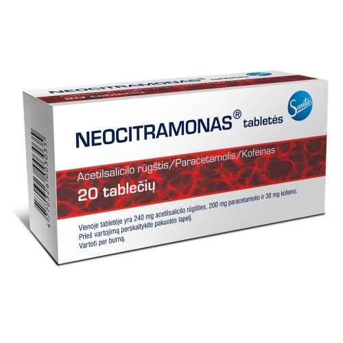 Product image of Neocitramonas tabletės N20