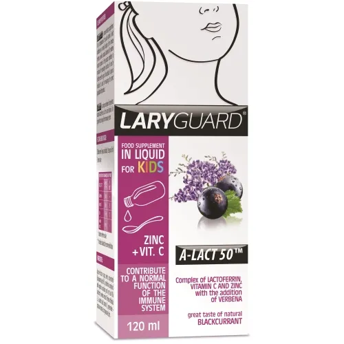 LARYGUARD maisto papildas su saldikliais A-LACT 50TM, 20ml -  
