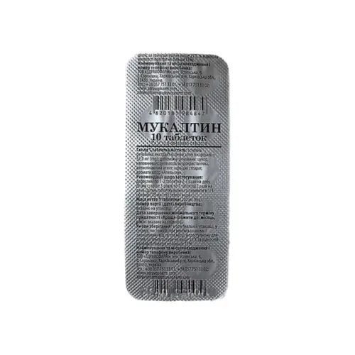 Product image of MUKALTIN tabletės, N10