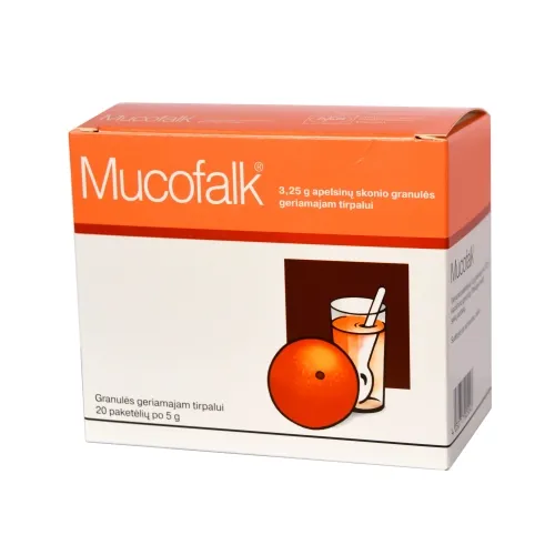 Mucofalk 3.25g apelsinų skono granulės geriamam tirpalui 5g N20