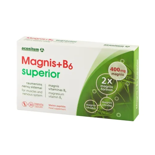 ACONITUM MAGNIS + B6 SUPERIOR, 30 kapsulių