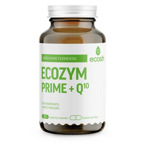 ECOSH Ecozym Prime + kofermentas Q10, 90 kapsulių -  