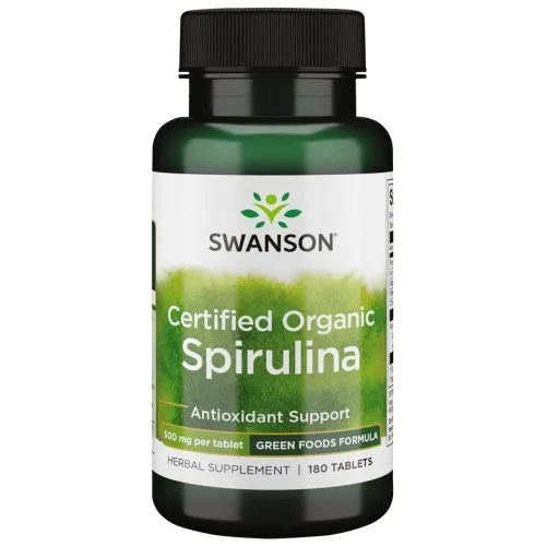 SWANSON Spirulina (Ekologiška JAV) 500mg tabletės N180