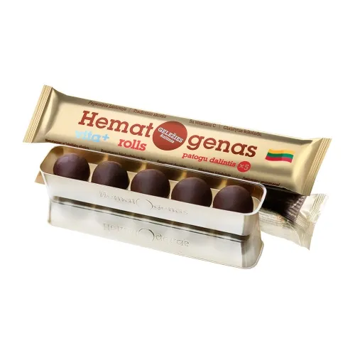 HEMATOGENAS Vita+ Rolls, 65 g, 5 vnt.