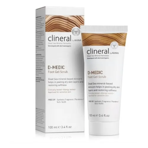 CLINERAL BY AHAVA pėdų gelinis šveitiklis D-MEDIC, 100ml -  