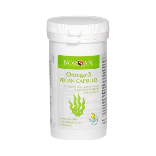 NORSAN, OMEGA-3 VEGAN KAPSULĖS, 80 kapsulių