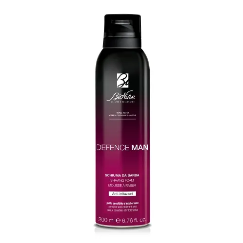 BioNike odos sudirgimą mažinančios skutimosi putos DEFENCE MAN, 200 ml