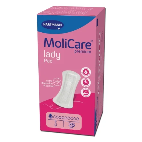 Product image of MOLICARE PREMIUM lady pad įklotai, 0.5 lašo, 28 vnt.